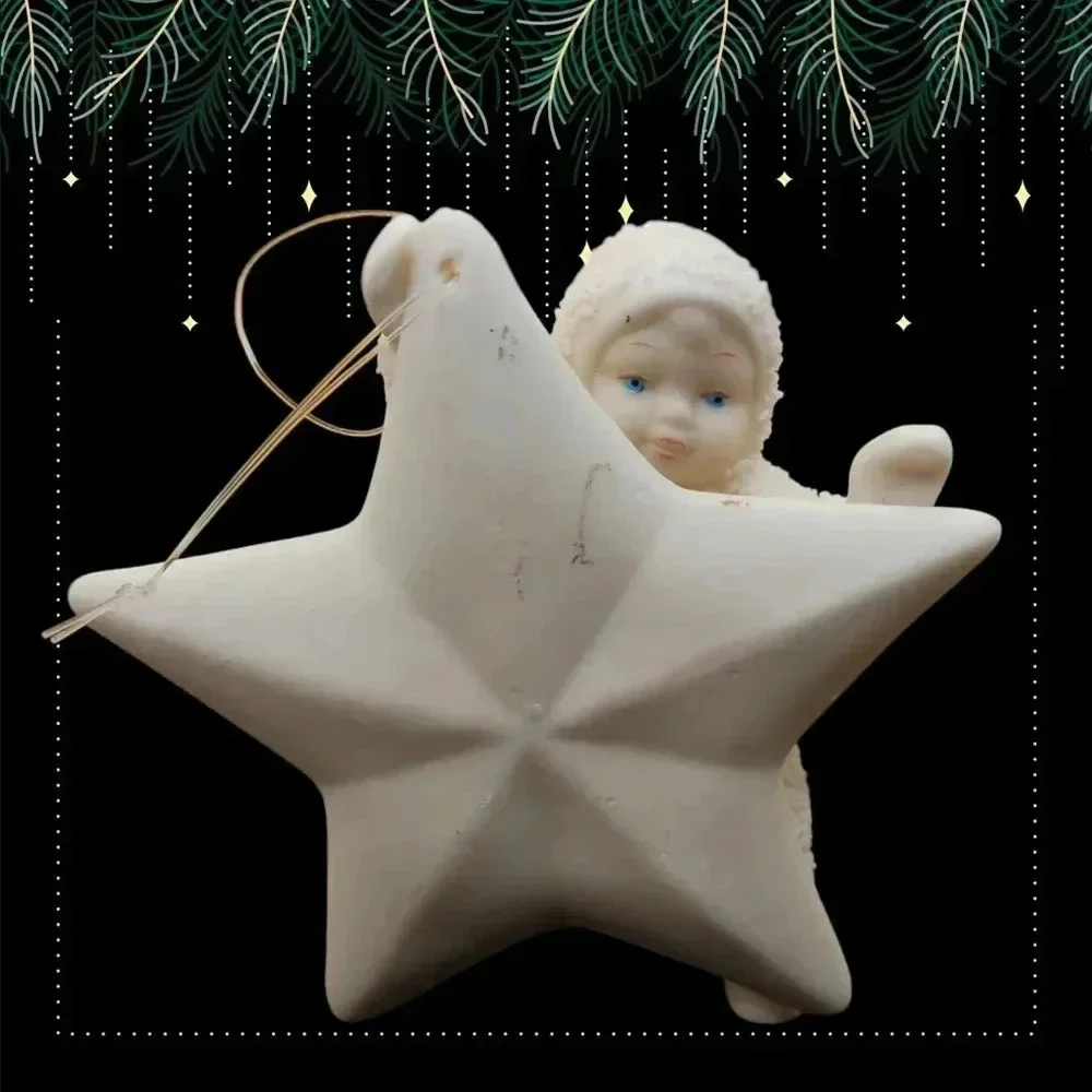 Department 56 snowbabies lot of 6 christmas figurines beige color